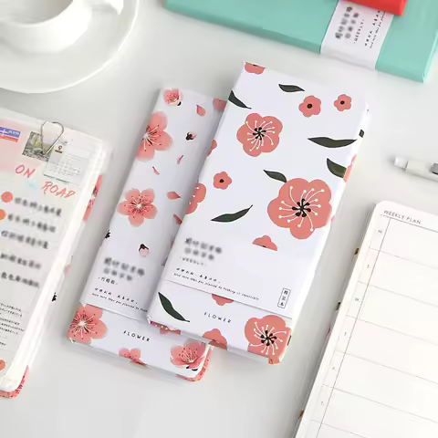 Weeks Checkered Schedule Grid Bookkeeping Diary Literary Notebook, Portable Small Book, Convenient t