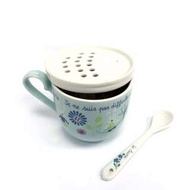 【現貨+預購】法國兔/LE-SUCRE：馬克杯+蓋子+湯匙組(尺寸:杯90×85mm/蓋98×40mm/匙133×25mm)_免運。