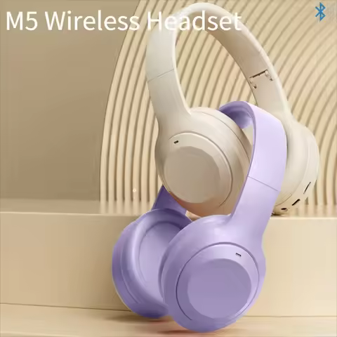 Over Ear HIFI Stereo M5 Headsets Wireless Bluetooth 5.3 Headphones Sports Gaming Earphones Support T
