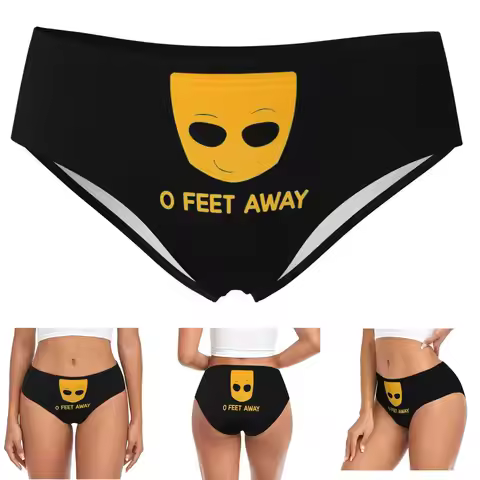 Custom Grindr Zero O Feet Away Panties Briefs Women's Comfort Briefs Underwear Breathable Female Und