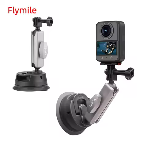 Flymile Suction Cup Mount for DJI Osmo 360/Action 5 Pro/Action 4 Accessories Car Windshield Window D