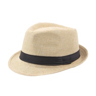 Gangster Cap Sun Panama Fedora Jazz Hat Men Summer Beach