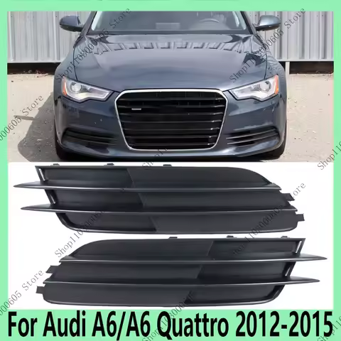 For Audi A6/A6 Quattro 2012-2015 Automobile Accessories Front Bumper Fog Light Frame Grille Decorati