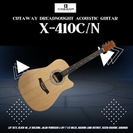 Caesar X-410C/N 41in Cutaway Dreadnought Acoustic Guitar, Natural
