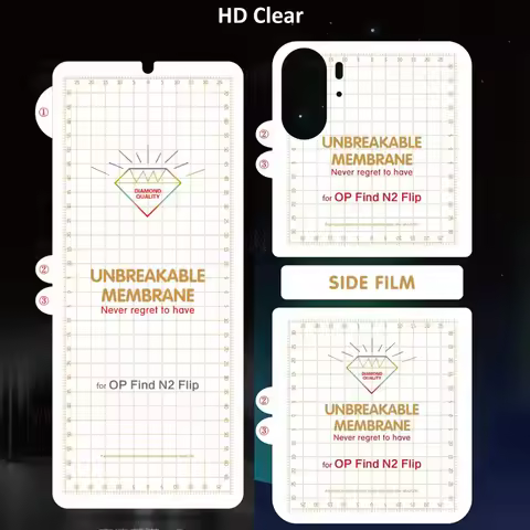 3 in 1 Front Back Matte Hydrogel Film For OPPO Find N2 N3 Flip 5G Soft Frosted HD Transparent Screen