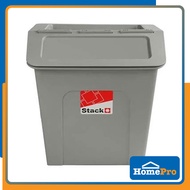 HomePro STACKO Plastic Storage Box With Lid 111 W37.7xD41.2xH39 Cm 27L Grey