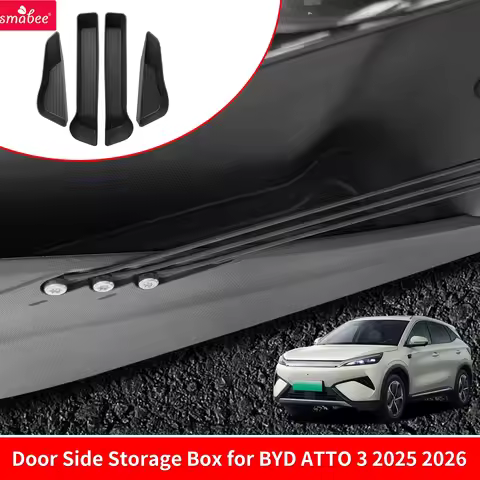 Sambee for BYD ATTO3 ATTO 3 YUAN PLUS 2025 2026 Car Front Rear Door Handle Storage Tray Insert TPE C