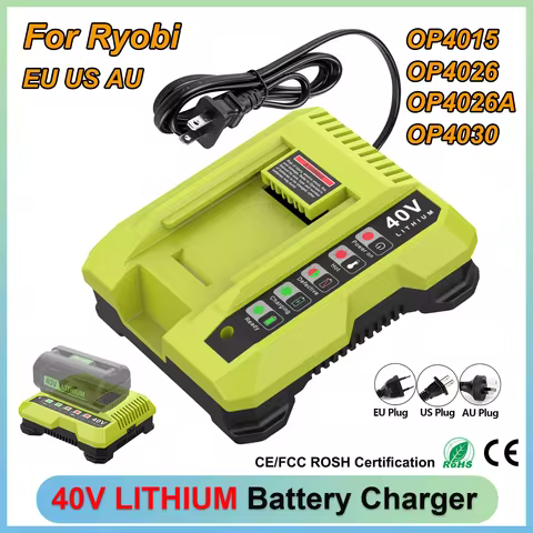 For Ryobi 36V 40V Charger Li-ion Battery Charger Compatible For Ryobi Lithium-ion Battery OP4015 OP4