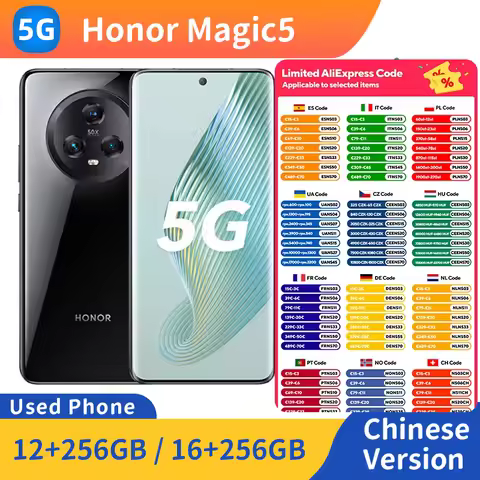 Honor Magic 5 5g RAM 12GB/16GB ROM 256GB Battery 5100mAh NFC 6.73inches 1600nits Screen 54MP Wide-an