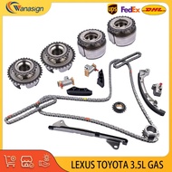 AUTO ENGINE PARTS Timing Chain Kit Camshaft Sprocket VVT Set For LEXUS TOYOTA 3.5L GAS 2GR-FE 3GR-FE