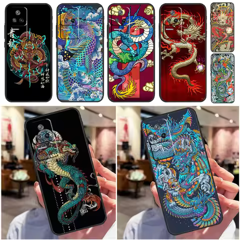 Fashion Chinese Dragon Case For Xiaomi 15 14 13 Ultra 11T 12T 13T 14T Pro POCO X7 X3 X5 X6 Pro F5 F6