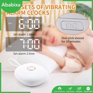 [Ababixa] Vibrating Alarm Clock 1 Key Snooze Cute Silent Wake for Table Dorm Desk
