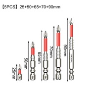 Cross Magnetic Screwdriver Bit Alloy Steel Anti-Slip Long Drill Bit PH2 Set