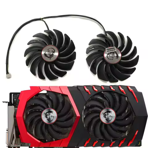 2Pcs/Set,PLD10010B12HH,GPU Cooler,Video Fan,For MSI GTX 1080 1070 1060 RX 480 580 570 470 GAMING,VGA