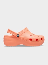 Crocs รองเท้า รุ่น Classic Platform Clog - สี Papaya