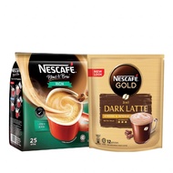 Nescafe Blend &amp; Brew Rich 3 in 1 Coffee - 25 sticks + Nescafe Gold Dark Latte 12 Sticks (Bundle Promotion)