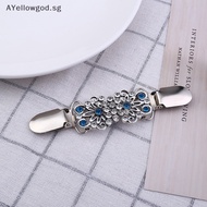 AYellowgod Women Cardigan Sweater Blouse Shawl Clips Brooch Shirt Collar Duck Clip Clasps SG