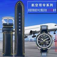 3/11✈Suitable for Citizen Air Eagle Blue Angel Generation 2 and 3 watch strap soft cowhide strap 22 23mm