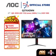 AOC Q27G4ZMN 27" 2K MINI-LED GAMING MONITOR ( 27"MINI-LED / 1MS / 240HZ / ADAPTIVE SYNC / HD MI + DP