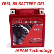 YB3L YB3L-BS BATTERY GEL HIGH TECH Y125Z / RXZ / Y100 / Y110 SS / DINAMIK / KRISS / RG SPORT YTZ5S YUASA YOKOHAMA