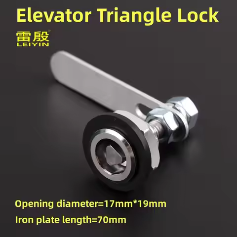 1pcs Elevator Triangle Lock Opening diameter 17mm*19mm Applicable to Hitachi Elevator lron plate len