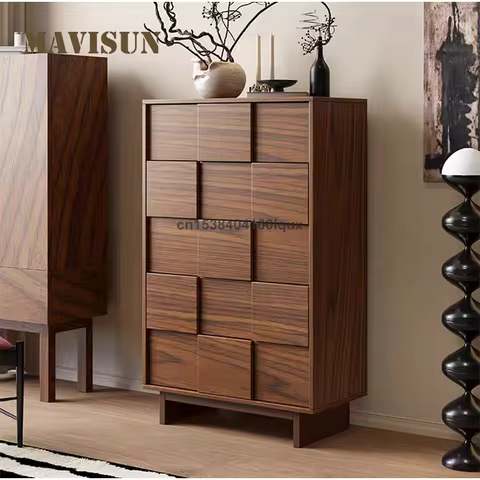 Mid Century Solid Wood Sideboard 80CM Wooden Living Room Furniture Large Storage Space Cabinet Apart