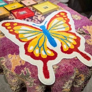 ARTISPACE蝴蝶植絨地墊浴室吸水防滑墊/客廳臥室裝飾毯