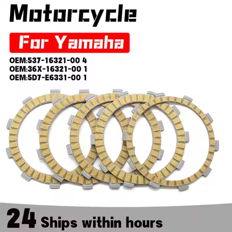 Moto Clutch Disc Friction Piece Kit Discs For Yamaha YZF R125 WR125R WR125X 5D7-E6321-00 5D7-E6307-0