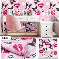 Kuromi Wall Sticker - Wall Paper - Kuromi Sticker Wallpaper