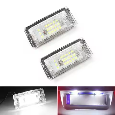2PCS White LED License Plate Light Lamp For BMW 3 Series E46 4D 5D Touring 1998-2005 Error Free A8F9
