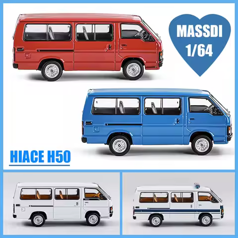 MASSDI Alloy 1/64 HIACE H50 Van TYT4000 TYT4001 TYT4002 TYT4003 TYT4004 Car Model Static Decoration 