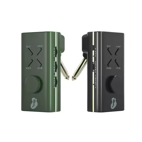 JUSTPRO Guitar Headphone Amp Mini Portable Rechargable Guitar Headphone Amplifier with 24 Guitar Eff