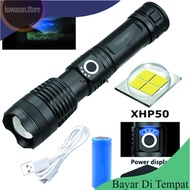Super Bright LS 100000 Lumens XHP50 Senter LED 18650 Lampu Senter LED 5 Mode 18650 Isi Ulang USB