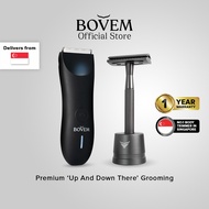 BOVEM Up &amp; Down Package: Waterproof Below-The-Waist Trimmer for Face, Body and Private Groin Grooming Men Shaver