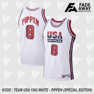 PIPPEN 8 USA TEAM 92 WHITE BASKETBALL JERSEY