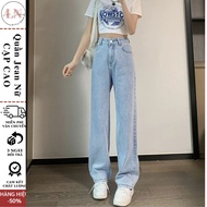 ♙✱ Quần jean nữ ống rộng màu Vintage cạp cao LUNA JEAN Quần bò jean nữ phong cách Retro Ulzzang 202