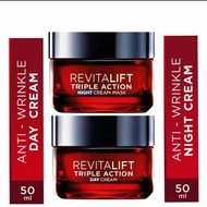 Loreal Revitalift Triple Action anti aging care set of 2/day and night cream 50ml