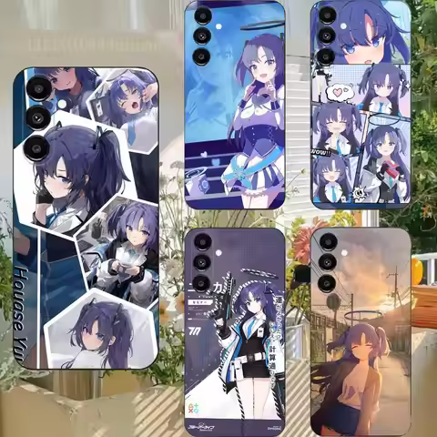 Game BA H-Hayase Yuuka Phone Case For Samsung S25,24,21,22,23,20,S30,Ultra,Plus,Fe,Lite,Note,5G Blac