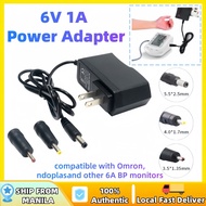 6V 1A AC/DC Power Supply Adapter/For Omron Blood Pressure BP Monitor Digital Monitor/1m AC100-240V R