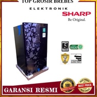 LEMARI ES 1 PINTU SHARP SJN162DVR MOTIF BUNGA KULKAS SHARP SJ-N 162 D