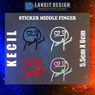 Fucek sticker midle finger/ cute meme sticker/
