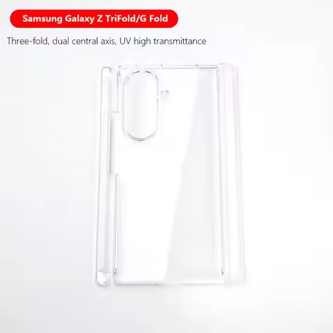 Phone Case For Samsung Galaxy Z TriFold 5G Transparent Three-Fold Scratch Resistant UV Hard Protecti