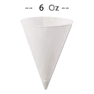 (USVH) White Paper Cone Cups, Snow Cone Cups,Coated Leakproof Cone Paper Cups for , Shaved Ice, Wate