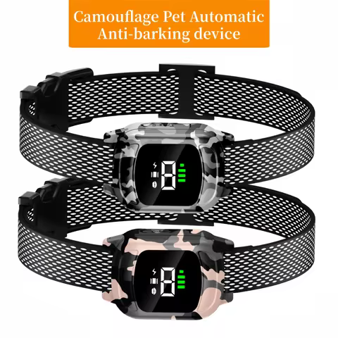Camouflage Automatic Anti Barking Dog Collar, Bark Stopper, Stop Barking, Electric Training Collar f