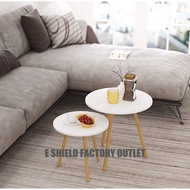 Round Coffee Table Set / Side Table Set (2 in 1 set)  Living Room Bedroom