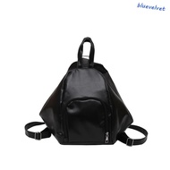 BLUEVELVET Crossbody Bag, Zipper PU Leather Single Shoulder Bag, Hobo Bag Schoolbag Solid Color Wate