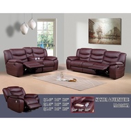 Recliner Sofa Casa Leather 1+2+3 seater with arm box