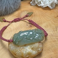 手工雕刻 老油青 咬錢貔貅 冰油青 獨家設計款 天然 緬甸玉 翡翠