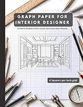4x4 Grid Graph Paper Notebook for Interior Design – 8.5 x 11 Inches, 112 Pages: Professional Graph P