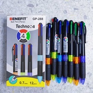 CONTENTS 12 PCS PENS 4 COLORS BENEFIT PENS GEL PENS 4 COLORS 0.7mm GP 288